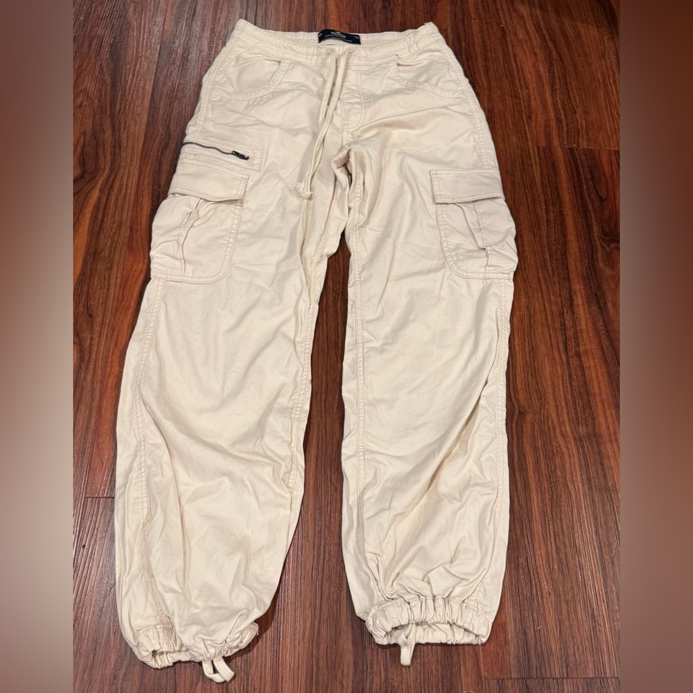 Hollister Beige Parachute Pants